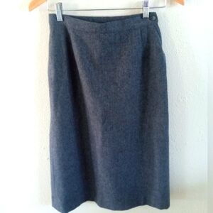 PENDLETON Vintage Virgin Wool Gray Straight Skirt | 6